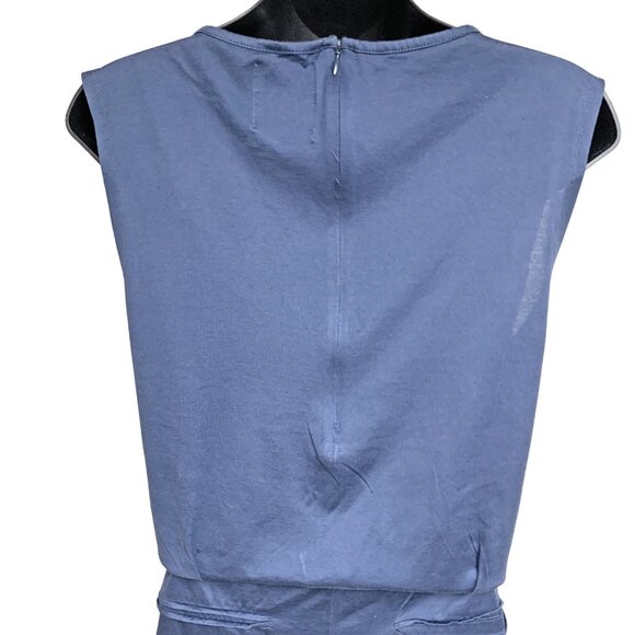 Zoe Karssen Navy Blue Striped Drawstring Jogger Jumpsuit - Picture 7 of 10